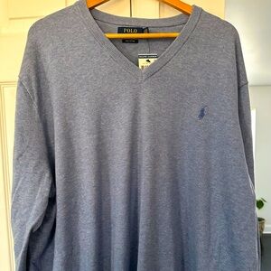 Ralph Lauren Blue V-Neck Sweater